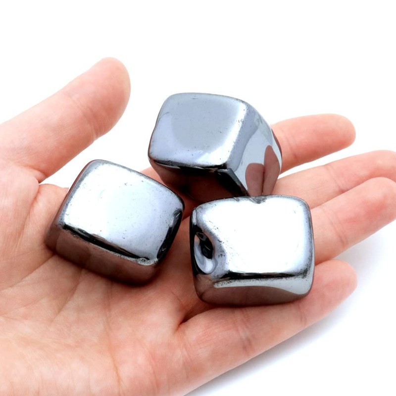 [GOLD STONE] High Purity Terahertz Mineral Tumbled Stone Polished Power