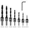 23Pcs Countersink Drill Bit Set,6 Countersink Drill Bits, 7 Three