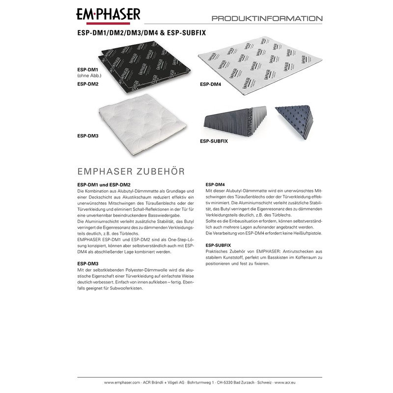 EMPHASER ESP-SUBFIX - 4 Pcs Anti Slip Bass Box Angle
