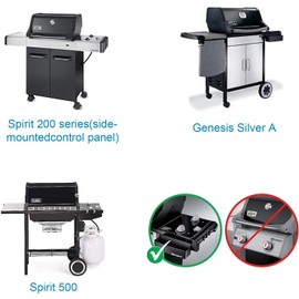 SafBbcue 7535/7534 Grill Replacement Parts Kits for Weber Genesis Silver A Spirit 200,Spirit 500/520/530/500 LX Series Gas Grills with Side Mounted Control Panels,Flavorizer Bars & 7507 Burner Tubes