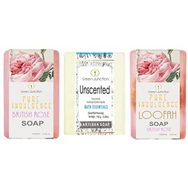 Green Junction Pure Indulgence Premium Range Soap (7 Day Soap Set- British Rose)
