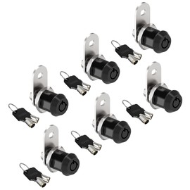 BOZXYE 6 Pack Cabinet Locks with Keys RV Storage Locks, 5/8" Cam Lock Keyed Alike, RV Locks for Storage Door File Cabinet Toolbox, Zinc Alloy