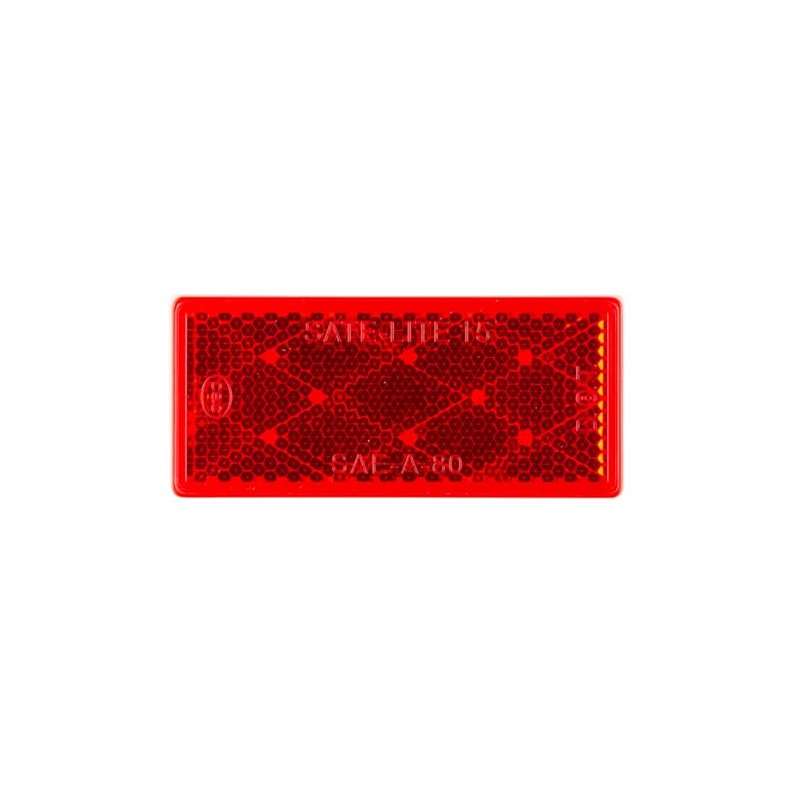 Grote 40302 Stick-On Rectangular Reflector - Red