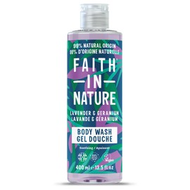 Faith In Nature Natural Lavender Geranium Shower Gel, Soothing, Vegan and Cruelty Free, No SLS or Parabens, 400 ml