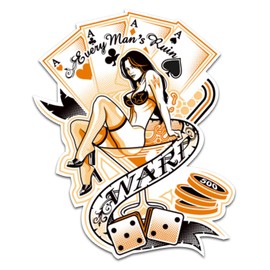 Finest Folia Decal Sticker Old School Ace Cult Retro Vintage Rockabilly