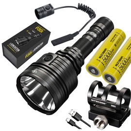 Nitecore P30i i-Generation High Output Searchlight - 2000 Lumen, 1000 Meter, with Eco-Sensa TypeC USB Cable & RSW2i Remote Pressure Switch (+ GM02 Mount + NL2150HPi)