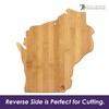 Totally Bamboo Destination Wisconsin State Shaped Serving and Cutting Board,