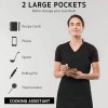LOMETEB 2 Pack Mandil Delantal Para Chef Anti-agua Poliéster Algodón
