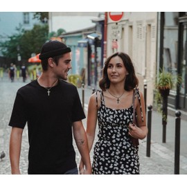 MOOGEEN To My Husband Necklaces Cross Necklace Chain Christian Religious Black Jewelry Anniversary Birthday Fathers Day Valentines Day Gift for Him Husband from Wife