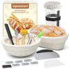 Soudough bread baking supplies, Upoomart Banneton Bread Proofing Basket Set