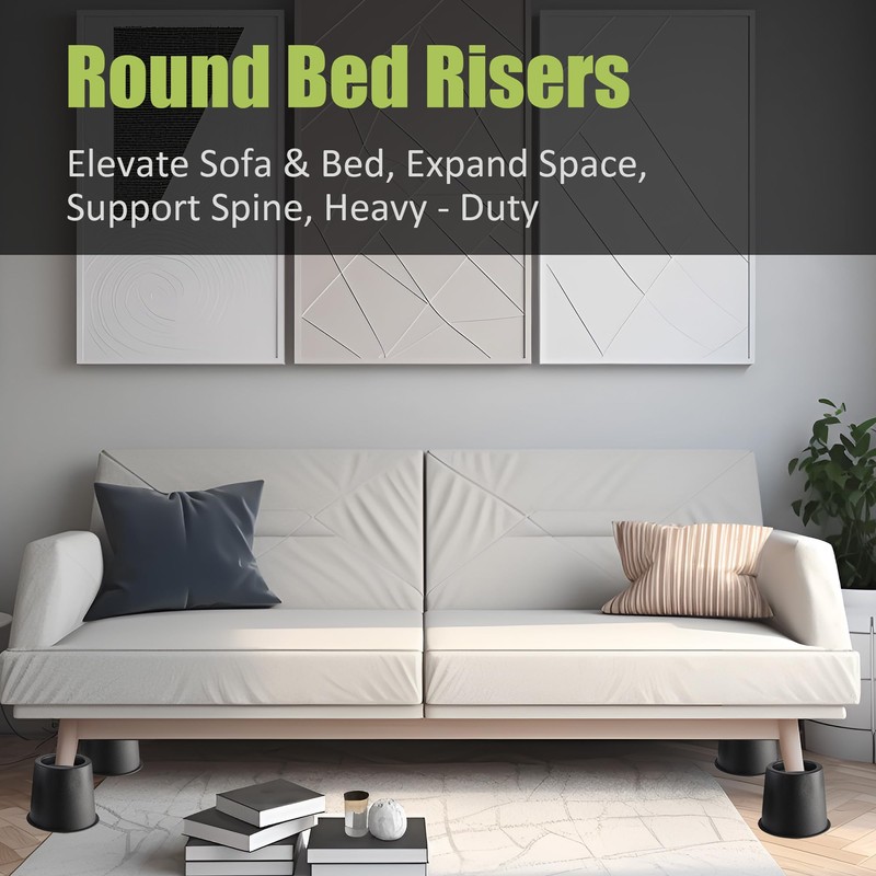 OXENDURE 4" Strong Bed & Furniture Lifters - Your Ideal