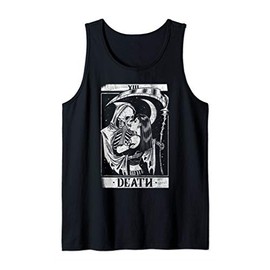 Blackcraft Vintage Death the Grim Reaper Kiss Tarot Card Tank Top