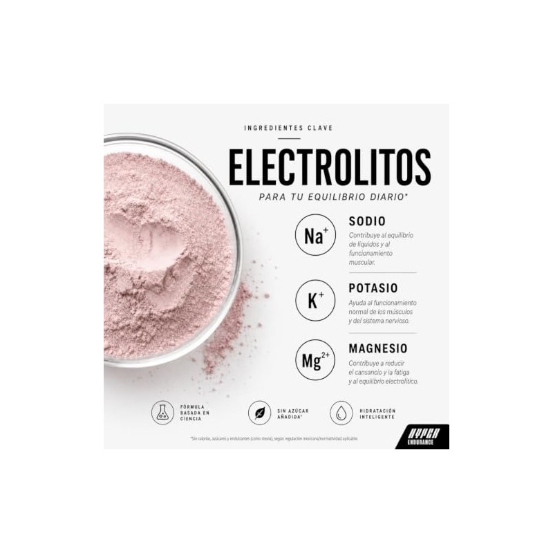 Electrolitos sin Azcar Hyper Endurance Zero, 30 porciones, 500 mg