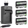 Kastar Battery 3-Pack and Charger for Sony NP-FS11 and CCD-CR1