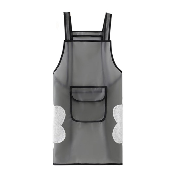 Clapoyis Waterproof Hand Wiping Apron, Translucent, TPU Commercial Apron, Stylish,