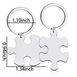 Couple Puzzle Piece Keychain Gifts for Boyfriend Girlfriend His and Hers Keychains for Couples Christmas Birthday Gifts for Men Women Matching Anniversary Keychain Gift for Husband Wife