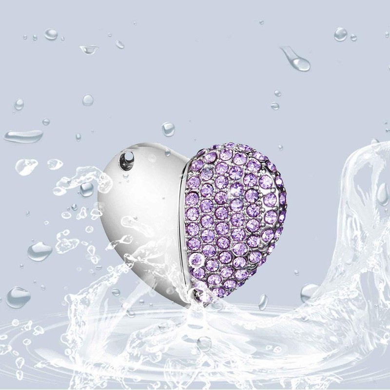Garrulax USB Stick, Premium USB 2.0, Diamond Heart Shape 8GB