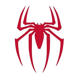 Spider Vinyl Sticker Decals (Pack of 2) for Car Bumper Window Laptop Tablet Phone (12" x 8.8", Red)