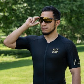 ROCKBROS Cycling Glasses Outdoor Frameless Polarized Sports Running Windproof Glasses Bicycle Equipment Men and Women