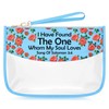 Sazuwu Bible Verse Inspirational Christian Quote Gifts Blue Makeup Bags
