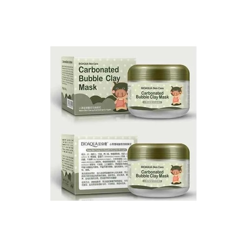 Mascarilla Facial Piel Bioaqua Carbonated Bubble Clay Mask 100g