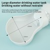 Portable Dog Water Bottle with Foldable Bowl, 550ml, White, Leak-Proof