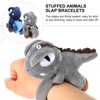 Abaodam 2pcs Animal Slap Bracelet Dinosaur Slap Bracelet Plush Stuffed