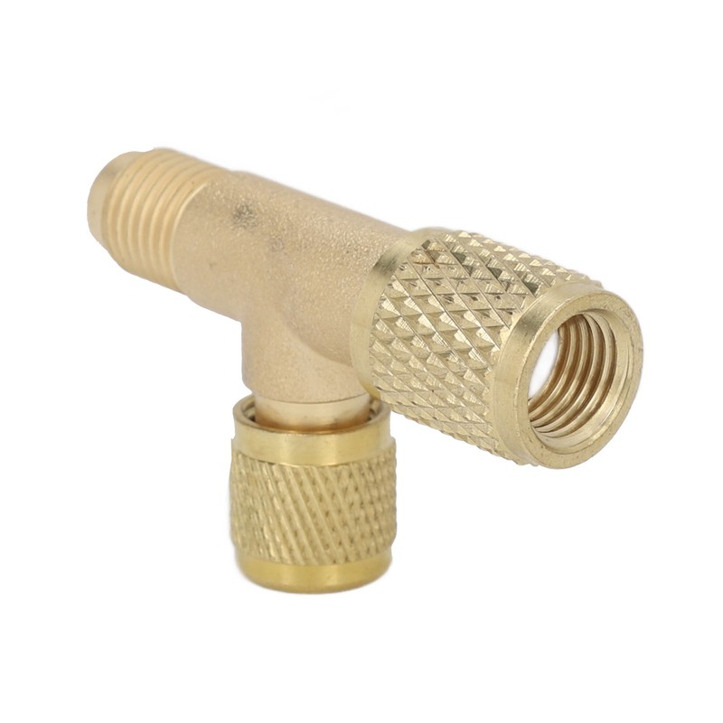 1/4in Valves Core Brass Tee Adapter Quick Coupler Access Tee