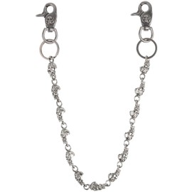 PINKPIN Skull Pants Chain Gothic Chain with Big Skull Clasp for Men and Women Punk Rock Jeans Wallet Keychain Side Chain Clothing Accessories