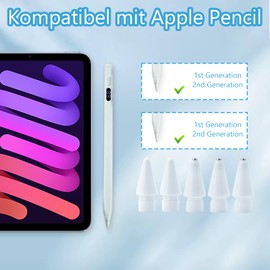 Teaque Pack of 5 Replacement Nibs for Ap Pencil Tips, Wear-resistant and Highly Sensitive Precise POM Replacement Tips, Compatible with Ap Pencil 1st Generation / 2nd Generation