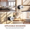 KNOBWELL Modern Round Crystal Door Knobs with Lock, Frosted Glass