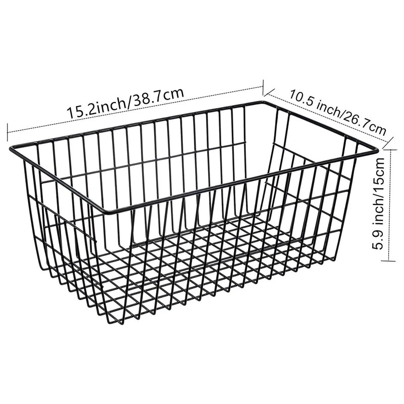 GEDLIRE 15.2" Metal Wire Baskets for Organizing 6 Pack, Household