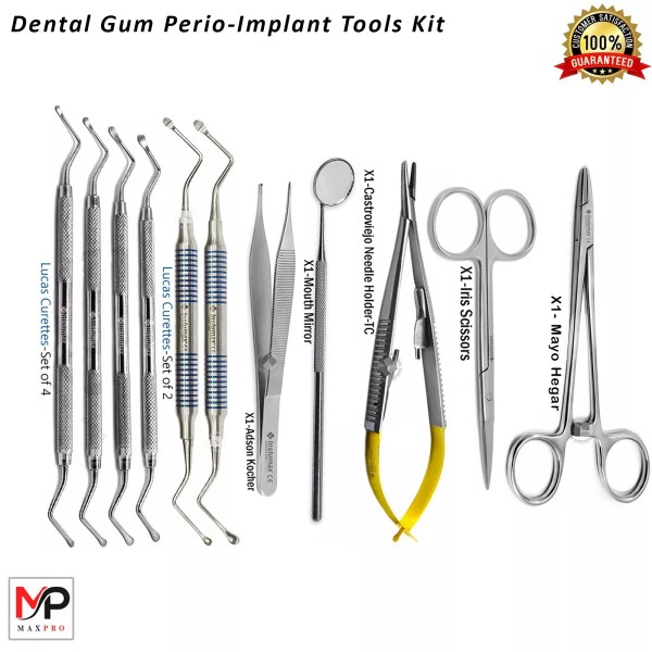 INSTUMAX® Periodontal Gum Surgery Dental Implant Curettes Serrated Needle Holders
