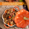 Pumpkin Design Ceramic Enamel Cast Iron Metal Dutch Oven 4.5QT