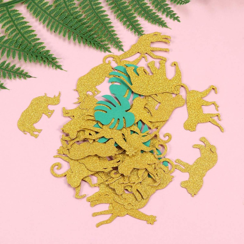 Aboofan 100 Pieces Hawaiian Jungle Theme Creative Confetti Decoration for