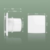 Bathroom Exhaust Fan 6 Inch Glass/Wall Mounted, Room Ventilation Fan