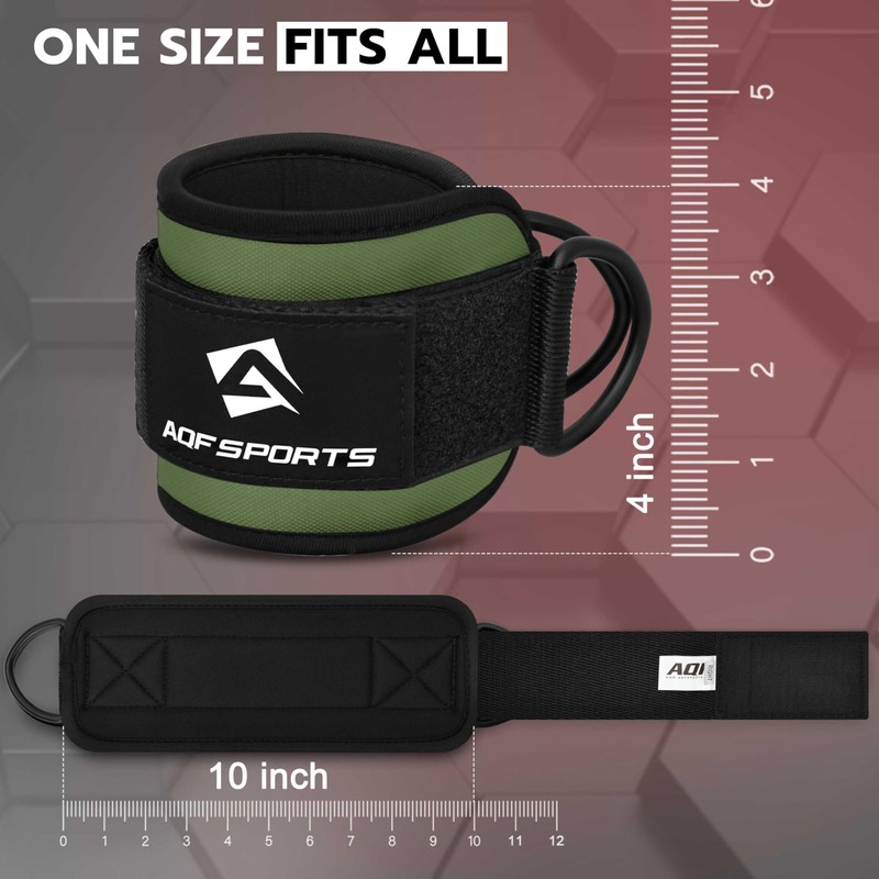 AQF Ankle Straps for Cable Machines Attachment - Neoprene Padded