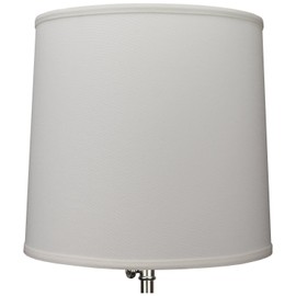 FenchelShades.com 12" Top Diameter x 13" Bottom Diameter x 12" Slant Height Fabric Drum Lampshade Spider Attachment (Cream)