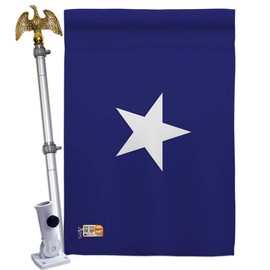 Americana Home & Garden HS140687-BO-02 Bonnie Blue Americana Historic Decorative Vertical House Flag Set, 28"x 40" w/Flagpole, Multi-Color