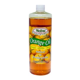 Medina Orange Oil 1 QT Cold Pressed Orange Peel Extract Natural Biodegradable