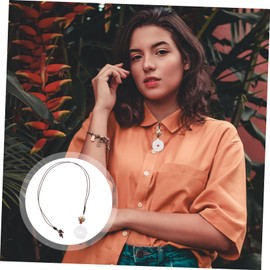 FRCOLOR Lotus Carved White Jade Pendant Necklace for Women Elegant Jewelry Natural Jade for Women and Teen Girls Stylish for Special Occasions