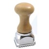 Eppicotispai Aluminum Square Ravioli Ejector Stamp with Beechwood Handle, 1-3/4-Inch