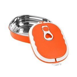 Thermal Bento Lunch Box with Stainless Steel Thermal Insulation, Food Container Leak Proof For Kids Adult Student Children, Portable Food Storage Box for Work School Office Picnic (Orange 1 layer)