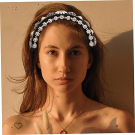 Healvian 1pc Elegant Style Hairband for Girls Rhinestone Decor Hair Hoops Comfortable and Smooth Hair Accessory for Daily Use and Special Occasions