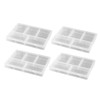 STOBAZA 2sets 4pcs Transparent Multi Functional Storage Box for Organizing