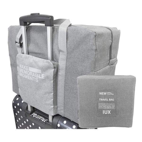 Folding Boston Bag with Storage Pouch, Large Capacity, Carry-On Aircraft