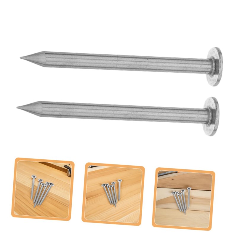 Kisangel 6pcs Stainless Steel Survey Markers Low Profile Ground Stakes