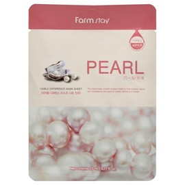 Farmstay Mascarilla de Hoja Visible Difference - Mascarilla de Cuidado de la Piel Coreano - Con Extracto de Perla para Iluminar la Piel - 1 pz