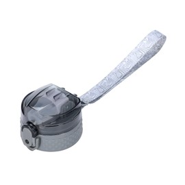 OLDLEY Replacement Straw Lid for 450ml Water Bottle, Leakproof Dustproof One-Click Open Cap with Carry Strap (Grey)