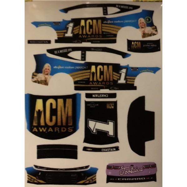 Unbranded Custom 2022 Ross Chastain #1 ACM Awards 1/64 Scale